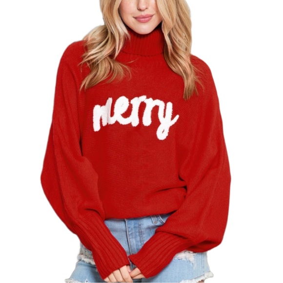 Red Merry Sweater - Picture 3 of 6